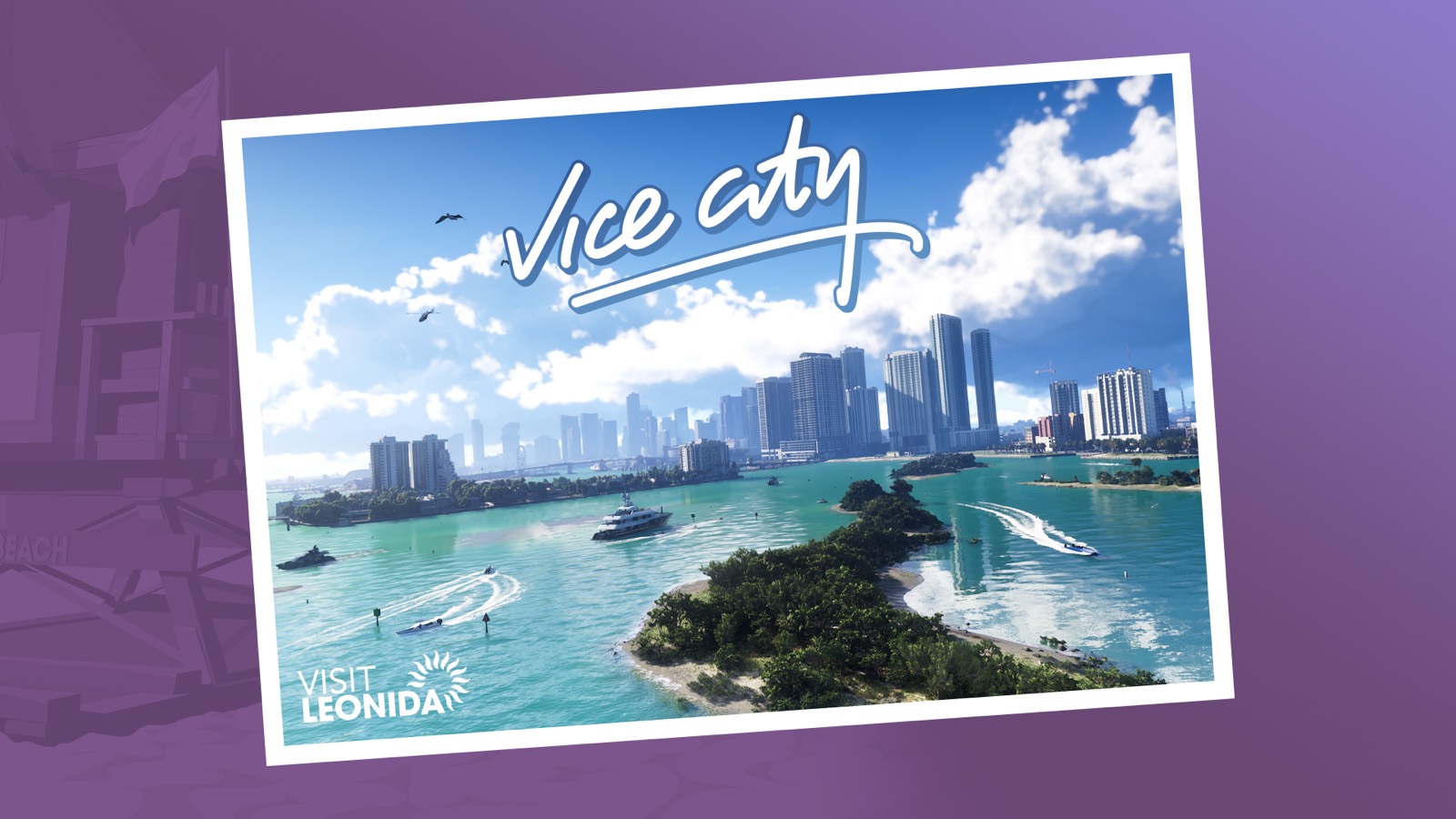 Vue de Vice City au coucher du soleil